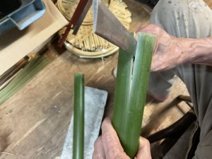 画像1: 竹の割り方1